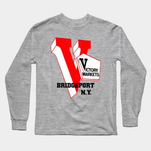 Victory Market Former Bridgeport NY Grocery Store Logo Long Sleeve T-Shirt